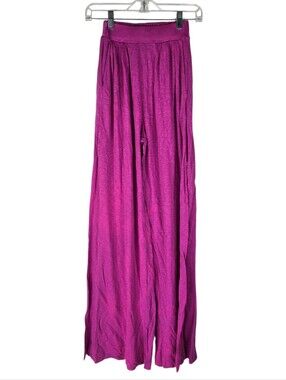 Laird Womens XS LONG Tall Wide Leg Yoga Pink Sheer Yoga Pants